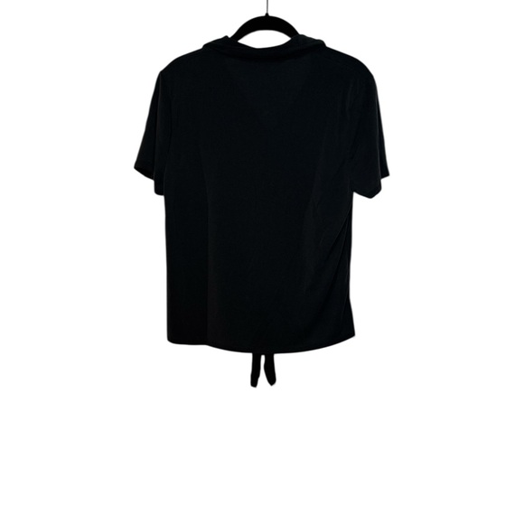 Green Envelope Woman’s Button Down Short Sleeve Blouse in Black Size Small - Picture 8 of 8